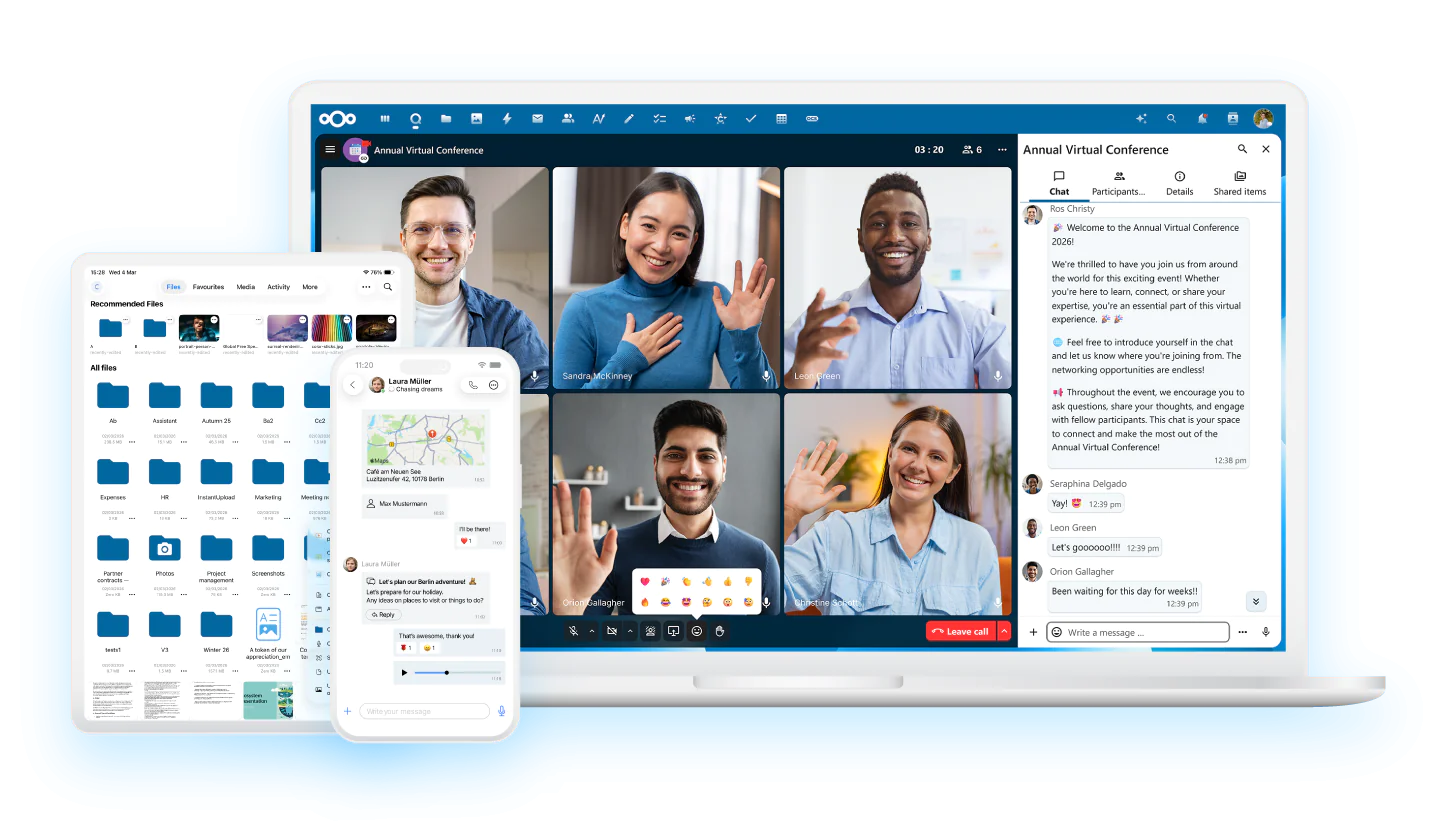 Nextcloud Hub Oberfläche